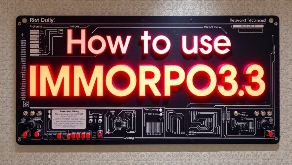 how to use immorpos35.3 software